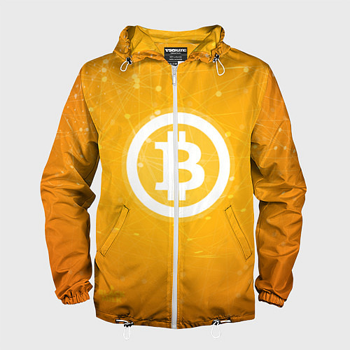 Мужская ветровка Bitcoin Orange / 3D-Белый – фото 1