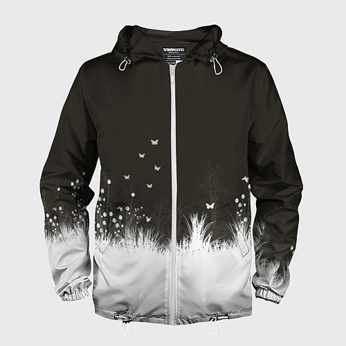 Мужская ветровка Ночная полянка / 3D-Белый – фото 1