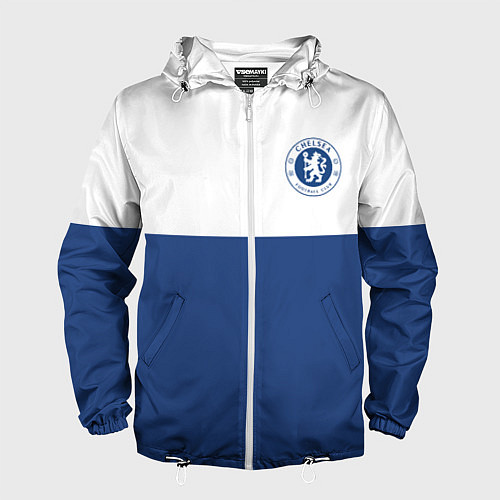 Мужская ветровка Chelsea FC: Light Blue / 3D-Белый – фото 1