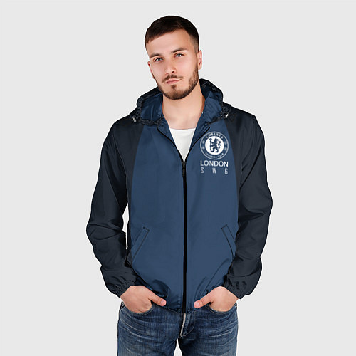 Мужская ветровка Chelsea FC: London SW6 / 3D-Черный – фото 3