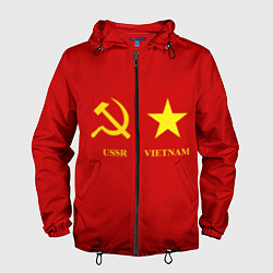 Ветровка с капюшоном мужская СССР и Вьетнам, цвет: 3D-черный