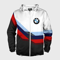 Ветровка с капюшоном мужская BMW M SPORT, цвет: 3D-белый