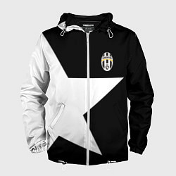Ветровка с капюшоном мужская FC Juventus: Star, цвет: 3D-белый