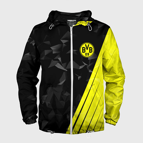 Мужская ветровка FC Borussia Dortmund: Abstract / 3D-Белый – фото 1