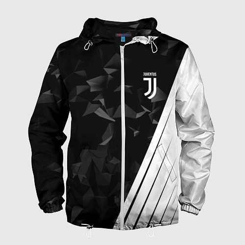 Мужская ветровка FC Juventus: Abstract / 3D-Белый – фото 1