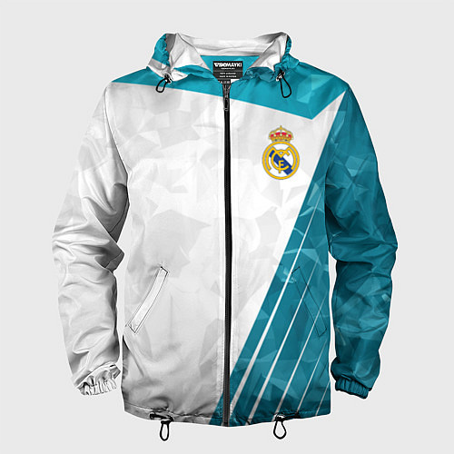 Мужская ветровка FC Real Madrid: Abstract / 3D-Черный – фото 1