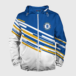 Ветровка с капюшоном мужская FC Chelsea: Colour Line, цвет: 3D-белый