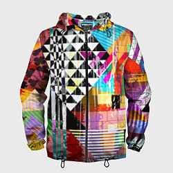 Ветровка с капюшоном мужская RGB Geometry, цвет: 3D-черный