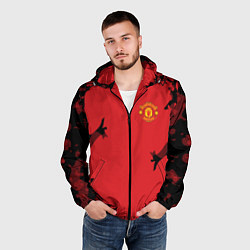 Ветровка с капюшоном мужская FC Manchester United: Red Original, цвет: 3D-черный — фото 2