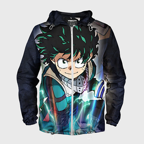 Мужская ветровка My Hero Academia синий свет / 3D-Белый – фото 1
