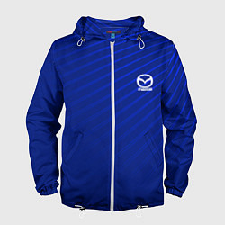Ветровка с капюшоном мужская Mazda: Blue Sport, цвет: 3D-белый
