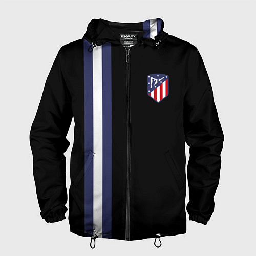 Мужская ветровка FC Atletico Madrid: Blue Line / 3D-Черный – фото 1