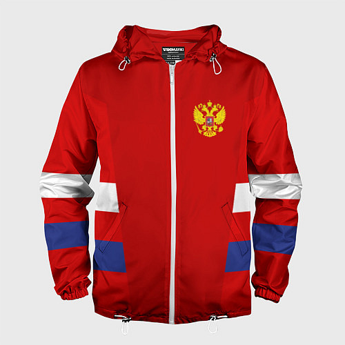 Мужская ветровка Russia: Sport Tricolor / 3D-Белый – фото 1