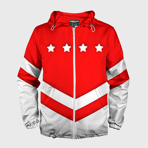 Мужская ветровка Звезды Спартака / 3D-Белый – фото 1