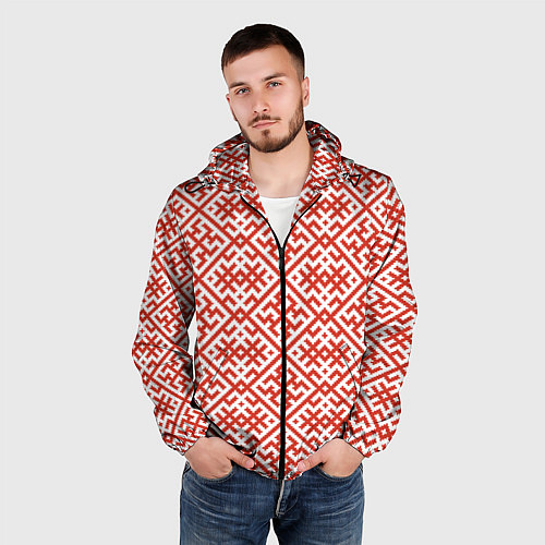 Мужская ветровка Духобор: Обережная вышивка / 3D-Черный – фото 3