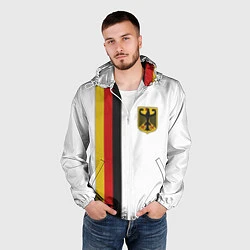 Ветровка с капюшоном мужская I Love Germany, цвет: 3D-белый — фото 2