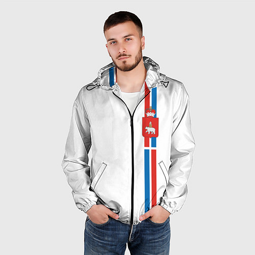 Мужская ветровка Пермский край / 3D-Черный – фото 3