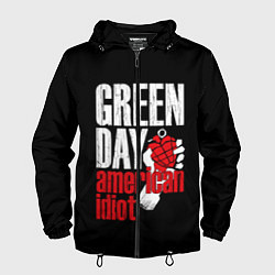 Ветровка с капюшоном мужская Green Day: American Idiot, цвет: 3D-черный