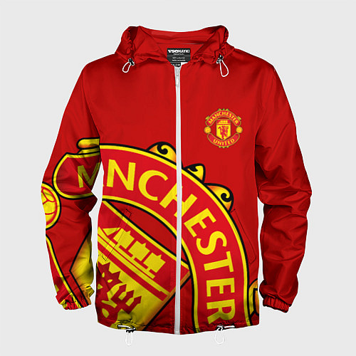 Мужская ветровка FC Man United: Red Exclusive / 3D-Белый – фото 1