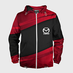 Ветровка с капюшоном мужская Mazda: Red Sport, цвет: 3D-белый