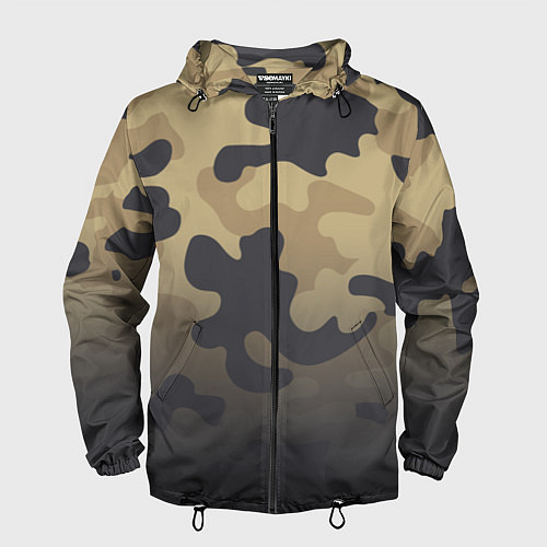 Мужская ветровка Camouflage Khaki / 3D-Черный – фото 1