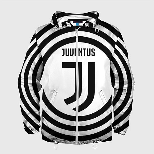 Мужская ветровка FC Juventus Round / 3D-Белый – фото 1