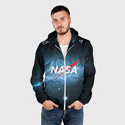 Ветровка с капюшоном мужская NASA: Space Light, цвет: 3D-белый — фото 2