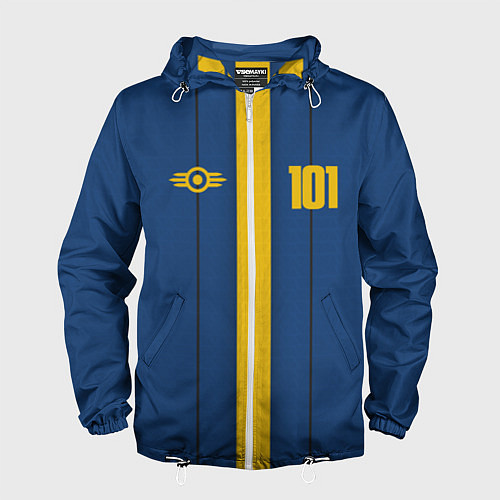 Мужская ветровка Fallout: Vault 101 / 3D-Белый – фото 1