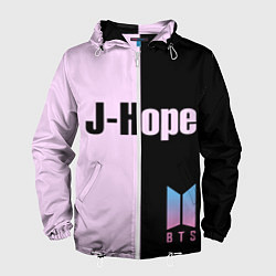 Ветровка с капюшоном мужская BTS J-hope, цвет: 3D-белый