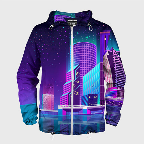 Мужская ветровка Neon Nights / 3D-Белый – фото 1