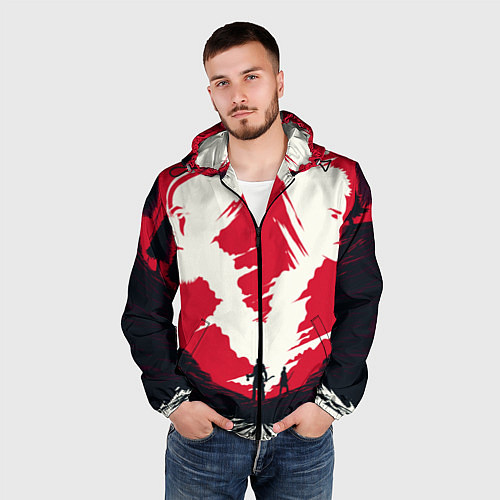 Мужская ветровка God of War: Mountain Warrior / 3D-Черный – фото 3