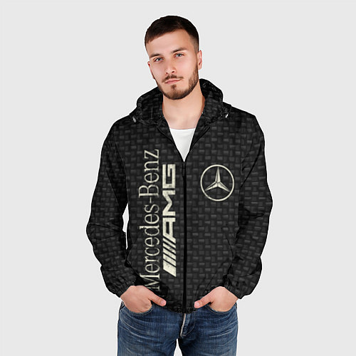 Мужская ветровка Mercedes AMG: Dark Side / 3D-Черный – фото 3