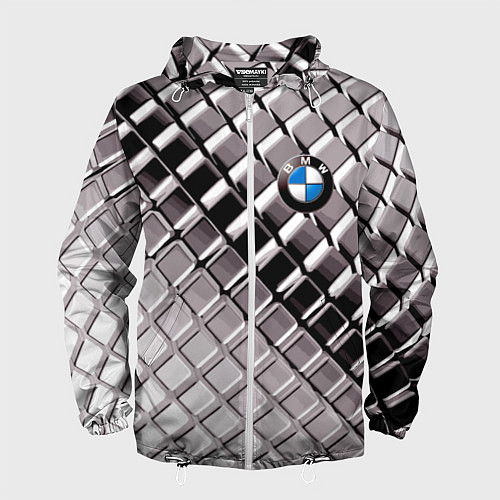 Мужская ветровка BMW - pattern / 3D-Белый – фото 1