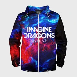 Ветровка с капюшоном мужская IMAGINE DRAGONS, цвет: 3D-белый