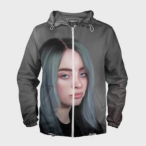 Мужская ветровка Billie Eilish: Ocean Eyes / 3D-Белый – фото 1