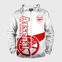 Ветровка с капюшоном мужская Arsenal, цвет: 3D-белый