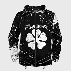 Ветровка с капюшоном мужская ЧЁРНЫЙ КЛЕВЕР, цвет: 3D-черный