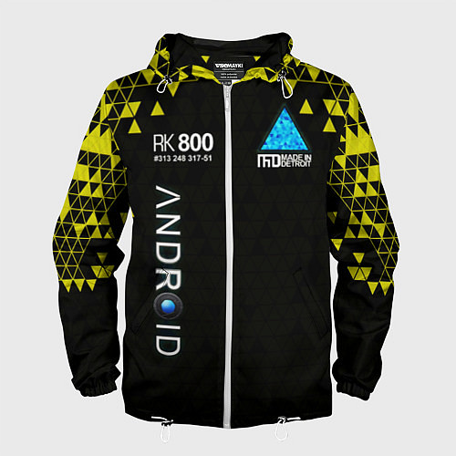 Мужская ветровка DETROIT: BECOME HUMAN / 3D-Белый – фото 1