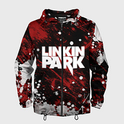 Ветровка с капюшоном мужская Linkin Park, цвет: 3D-черный