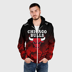 Ветровка с капюшоном мужская CHICAGO BULLS, цвет: 3D-белый — фото 2