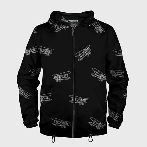 Мужская ветровка Самолеты к бою! / 3D-Черный – фото 1