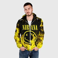 Ветровка с капюшоном мужская NIRVANA, цвет: 3D-белый — фото 2