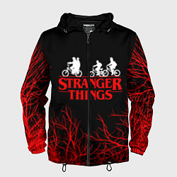 Ветровка с капюшоном мужская STRANGER THINGS, цвет: 3D-черный