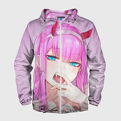 Ветровка с капюшоном мужская Ahegao, цвет: 3D-белый