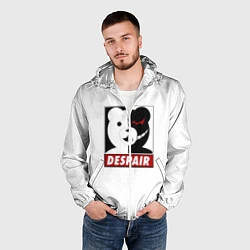 Ветровка с капюшоном мужская Monokuma, цвет: 3D-белый — фото 2