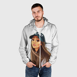 Ветровка с капюшоном мужская Ariana Grande Ариана Гранде, цвет: 3D-белый — фото 2