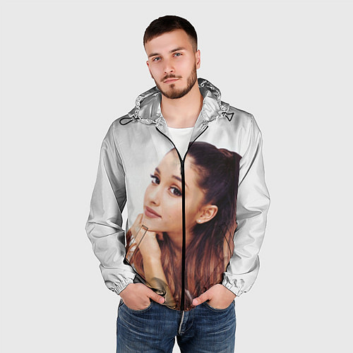 Мужская ветровка Ariana Grande Ариана Гранде / 3D-Черный – фото 3