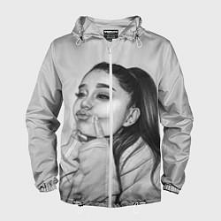 Ветровка с капюшоном мужская Ariana Grande Ариана Гранде, цвет: 3D-белый