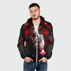 Ветровка с капюшоном мужская Assasin's creed, цвет: 3D-белый — фото 2