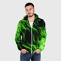 Ветровка с капюшоном мужская TOXIC FLAME, цвет: 3D-белый — фото 2